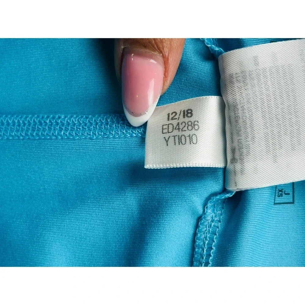 Adidas Skort Women XS Blue Athletic‎ Pockets Stretch Pull On Tennis Activewear